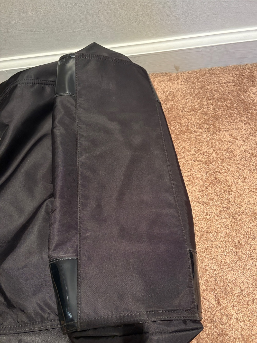 Tory Burch Black Logo Nylon Tote large - Picture 6 of 8